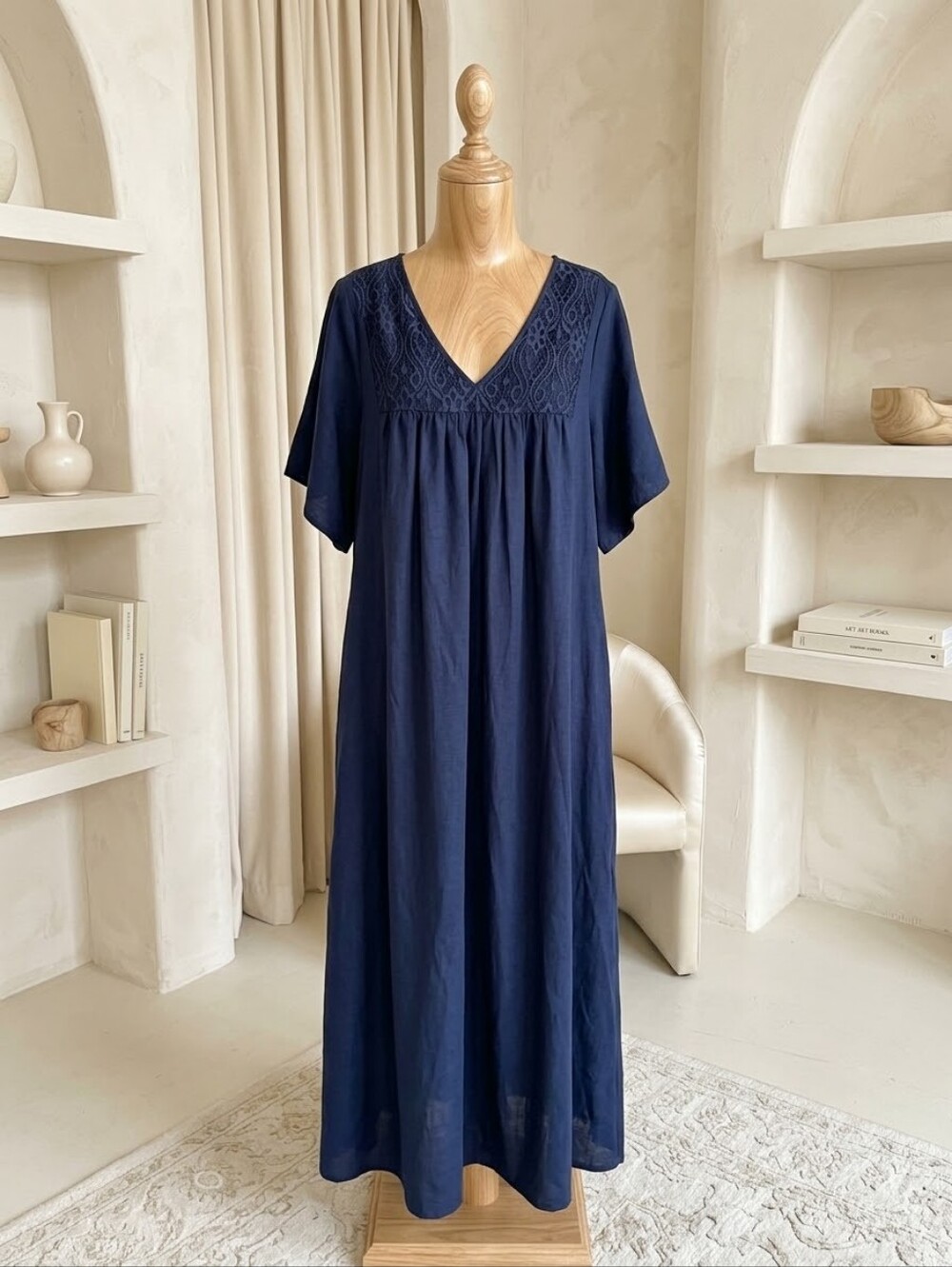 Emery Rose Navy Blue Maxi Dress 4XL